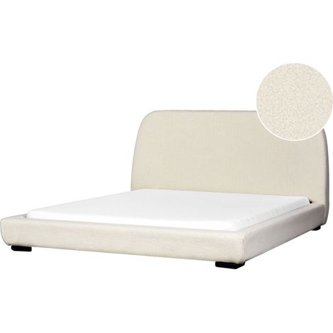 Waterbed Boucle ROISEL 160 x 200 cm (EU King Size) Light Beige (1/5)