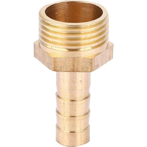 Raccord laiton 8mm, connecteur mâle G3/8 à barbelures, lot de 5 pièces pour tuyau, joint fileté en laiton (1/5)
