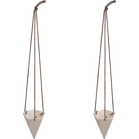 Lot de 2 pots de fleurs suspendus (1/3)