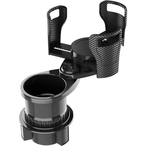 2-in-1-Autobecherhalter-Erweiterung, Doppelbecherhalter-Adapter mit verstellbarem Drehsockel, verbessertes Modell einer stabilen und multifunktionalen Becherhalter-Erweiterung.