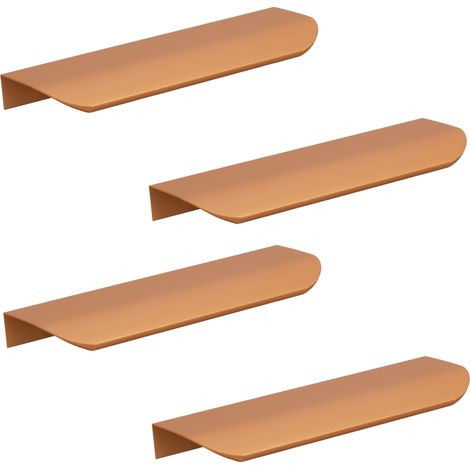 4 maniglie per mobili con bordo in rame da 200 mm (1/5)