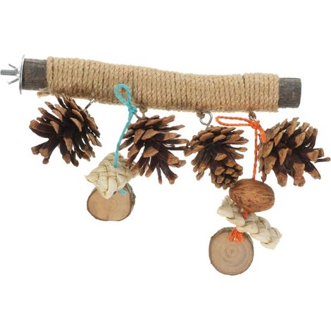 Wooden Parrot Perch, Reusable Chew Toy (1/5)