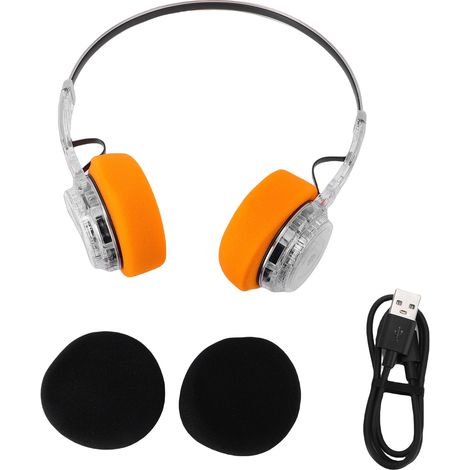 Casque audio rétro Bluetooth 6.0 pour le sport, réglage mécanique du volume par rotation, arceau métallique extensible (1/5)