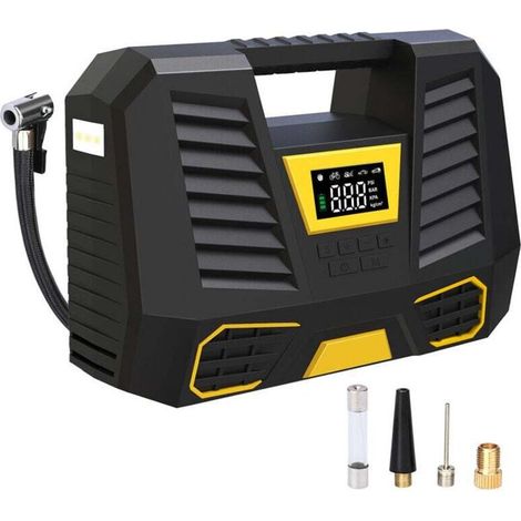 12V Portable Air Compressor for Car Tires Digital Display LED Light Auto 1 Cylinder (1/4)