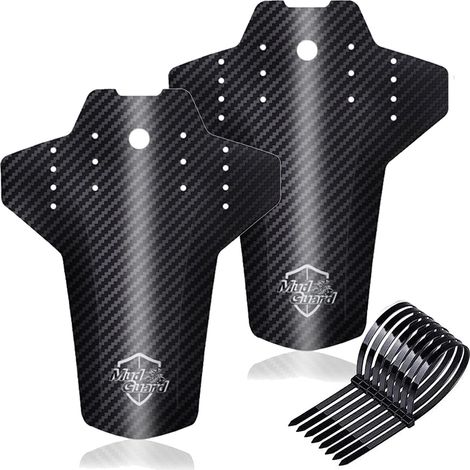 2 Garde-Boue VTT Fibre Carbone avec 8 Attaches Câble (1/5)