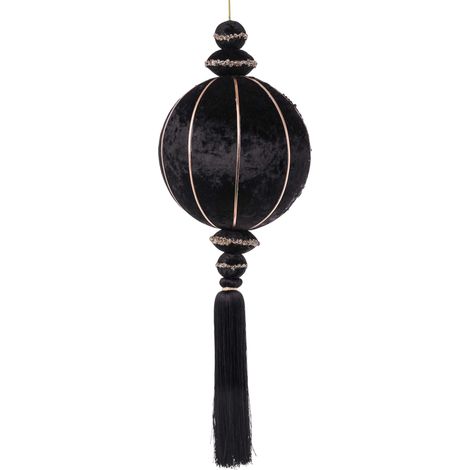 ARPIMEX Sfera Natale con Decoro 18 x 18 x 55 Cm Nero