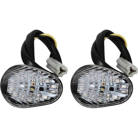 Paar gelbe LED-Blinker zur Einbaumontage für Yamaha YZF R1 R6 R6S (klar)
