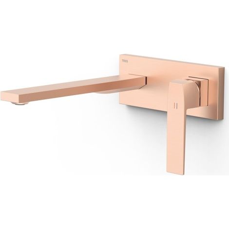 Pièce apparente pour élément encastré de lavabo Slim Or Rose Mat 24K - TRES 20230032OPM