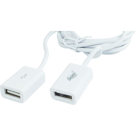Cavo Connettore USB 2.0 Femmina/Femmina Bianco LD-8042