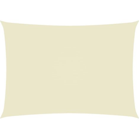 Voile de parasol Tissu Oxford rectangulaire 5x7 m Crème (1/5)