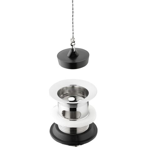 Piletta lavabo ottone cromato tappo catenella en274 omp tea --29.120.5. (1/2)