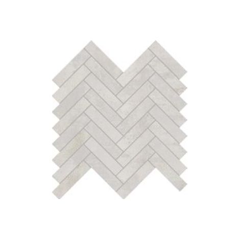 Eiffel Art Construction – Mosaïque en grès cérame effet métal chevron blanc 28,1x28,1 cm – Finition satinée – Design moderne pour murs et sols intérieurs (1/3)