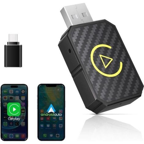Adaptateur sans fil 2-en-1 - Mini-prise - USB - Bluetooth 5.0 - Compatible iOS/Android - Noir (1/5)
