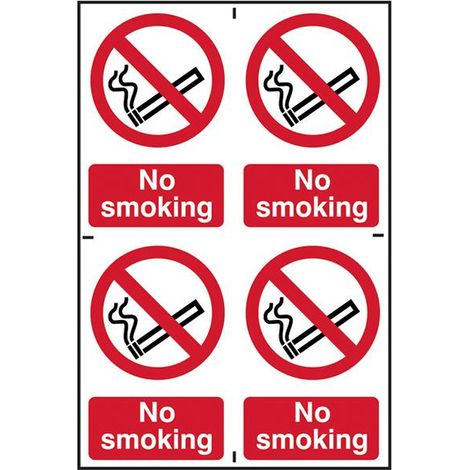Scan No Smoking PVC Sign 200 x 300mm