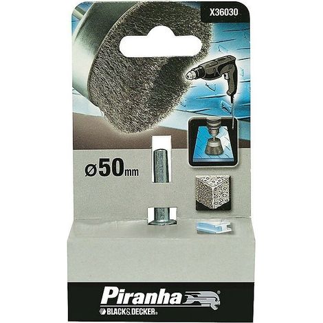 BLACK&DECKER PIRANHA-SPAZZOLA A TAZZA mm50 IN ACCIAIO