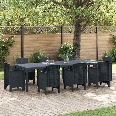 Tavolo da Giardino Antracite 300 x 100 x 73 cm polyrattan vidaXL (1/5)