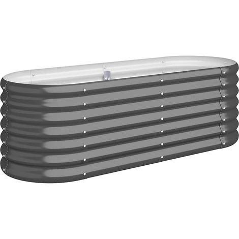 Maison Exclusive - Jardinera acero galvanizado antracita 114x40x3 (1/5)