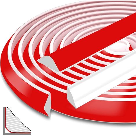 Moulure Adhesive Flexibles 9x12 mm, 3,5 M Moulure Autocollante Plafond TPE Blanc pour Bordure de Finition Plan de Travail Cuisine Angle Murale et Décoration (1/5)