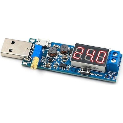 USB-Boost/Buck-Netzteilmodul mit 3-Bit-Digitalanzeige, komfortabel in der Anwendung