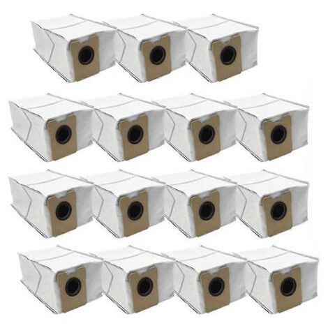 BARKBUSTERS Lot de 15 sacs à poussière pour aspirateur robot Eufy C10 - Pièces de rechange - Sacs poubelle non tissés (1/5)
