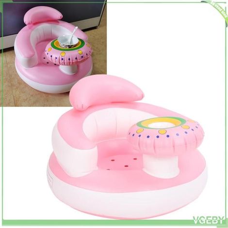 Fafeicy canapé de soutien dorsal pour bébé Siège Gonflable pour bébé, Joli canapé en PVC avec Pompe à Air puericulture tapis (1/5)