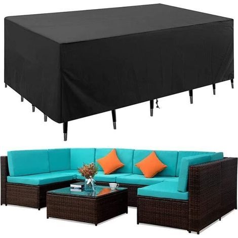 Gartenabdeckung – Wasserdicht – Schwarz – Wetterschutz – UV-beständig – Stoffplane (1/4)