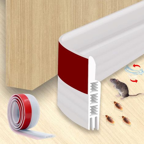 Barrage Sous Porte - Joint D'Etanchéité Pour Bas De Porte - Pour Portes Intérieures Et Extérieures - 100 cm x 5 cm x 1 cm - Blanc - 1 Pièce (1/5)