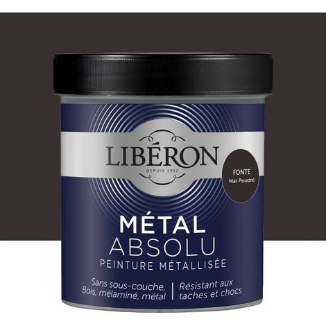 Peinture Libéron Métal Absolu Mat poudré Fonte 0,5 L (1/4)