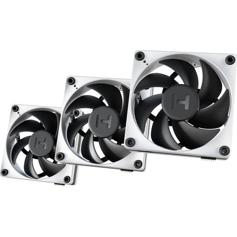 HYTE THICC FP12 Procesador Ventilador 12 cm Negro, Blanco 3 pieza(s)