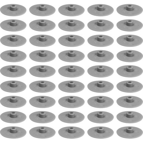 cyclingcolors 50x Coprivite tappo di copertura vite esagono interno SW 4 cappuccio mobili plastica, Grigio RAL 9007 (1/4)