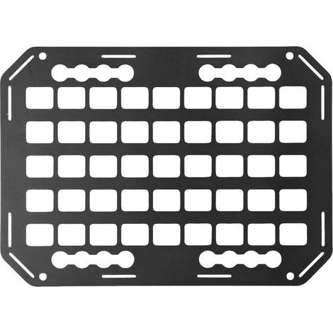 Support de panneau Molle pour lit de camion, 11x15,3x0,1 pouces, en aluminium, organisateur de stockage de marchandises sur piste en L pour voitures, SUV, pick-up, camping-car-Crezuo