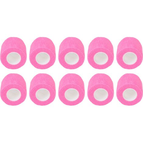 10 Bandes Élastiques Adhésives Rose Antidérapantes, Élastiques et Polyvalentes pour Sport (1/5)