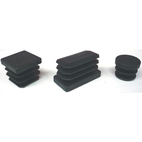 PUNTALE ALETTATO RETTANGOL 40X60 MM PLAST NERO- 50,0 pz