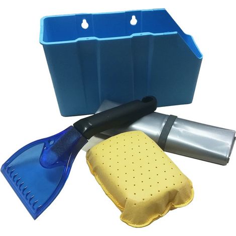 Pack Hiver Complet : Raclette à Givre, Bâche Anti-Givre, Éponge Anti-Buée et Range Coffre