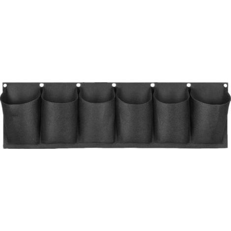 Taschen, vertikale Wand-Pflanztasche, Wand-Pflanztasche zum Aufhängen, Wand-Hänge-Blumentasche für Balkone, Höfe, Garten, Heimdekoration, Schwarz