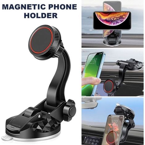 Support Téléphone Voiture Magnétique UNIVERSEL-Support Portable Noir (1/4)