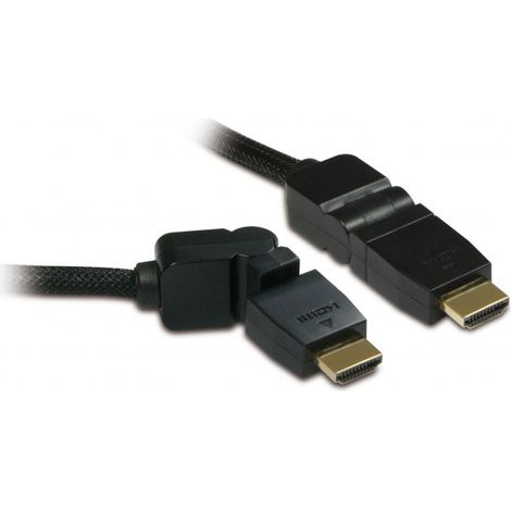 Câble HDMI premium High Speed + Ethernet- rotatif 1,5 m (1/2)
