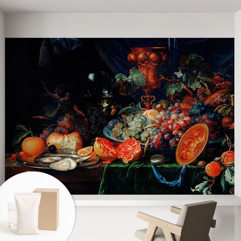 Papier peint avec colle pour décoration moderne de salon chambre à coucher cuisine et bureau Facile Abondance fruitée 152x104 cm (1/5)