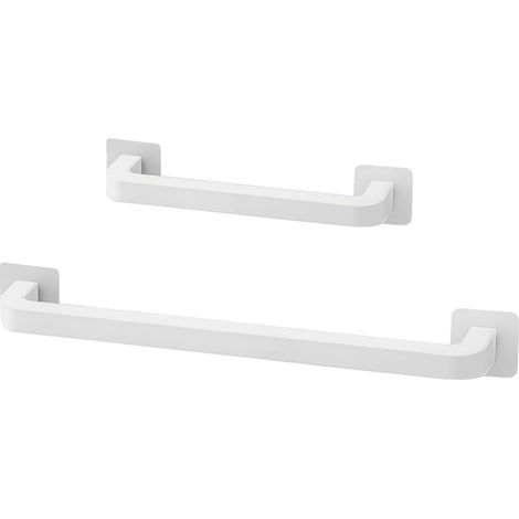 Porte-serviettes de douche OUNONA 2 pièces , sans perçage , blanc , support rangement multifonctionn (1/5)