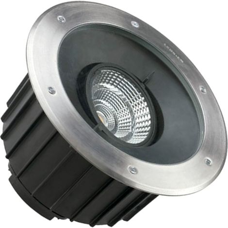 Leds-C4 Gea - L'acier inoxydable au sol enfoncé extérieur par LED Uplight a poli 1-10V gradation 30cm 4075lm 4000K IP67 (1/2)