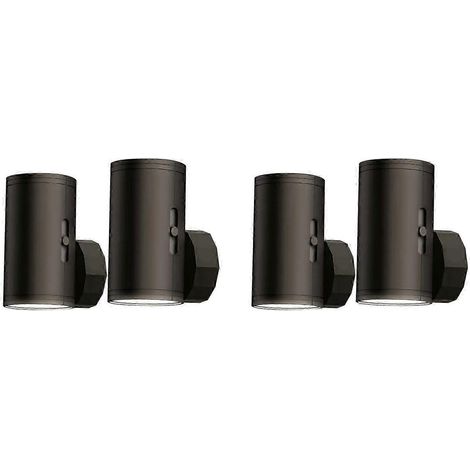 Lot de 4 veilleuses LED murales, 3 couleurs, avec télécommande et intensité variable, pour couloir, chambre ou escalier (prise européenne). (1/5)