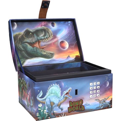 Dino World - Treasure Chest With Code, Sound And Light - (0413441)