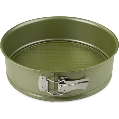 Zenker Stampo Tortiera Apribile a 1 Fondo con Cerniera Ø26 cm, in Acciaio Carbon Steel Rivestimento Antiaderente in Cera di Carnauba, Colore Verde Oliva, Linea Green Vision (1/5)