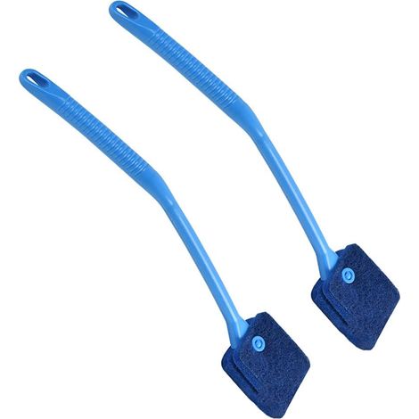 2 Ppièces Eponge Aquarium Nettoyage, Brosse Nettoyage Eponge, Brosse éponge Nettoyage D'aquarium pour Aquarium, Longue Poignée Outil De Nettoyage pour Aquariums Verre Cuisine dômestique-Fei Yu (1/4)
