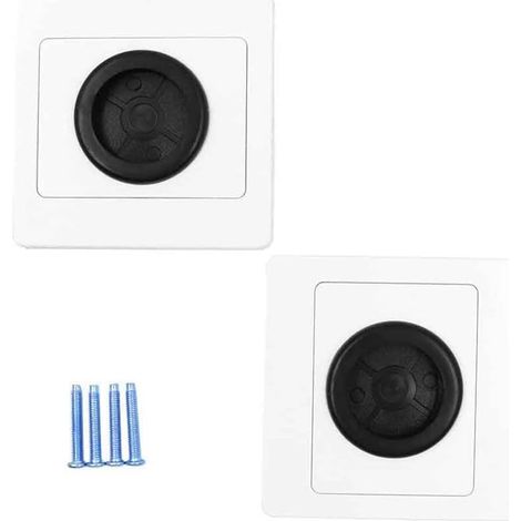 2 x Guide de câble pour panneau encastré, Type 86 pour une sortie de câble élégante, couvercle de boîte encastré, entrée/sortie de câble, ouverture de 32 mm, blanc (1/5)