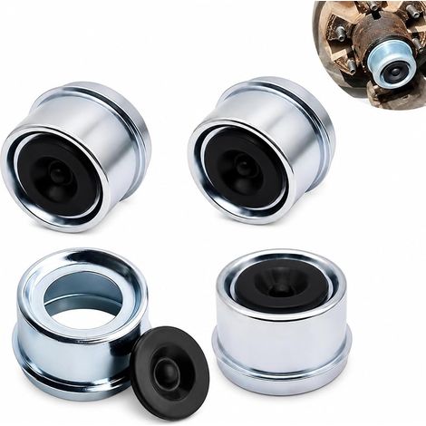 4pcs Trailer Axle Bearing Dust Cap - Capuchons De Moyeu De Remorque Et Bouchons De Graisse De Roulement, Bouchon Anti-poussière De Roulement D'essieu Remorque, Accessoires Remorque (1/5)