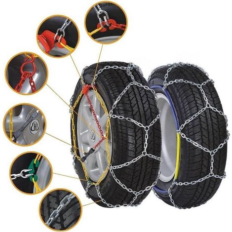TRADE SHOP - Catene Da Neve Per Auto Gruppo 4wd240 Pneumatici Facili Da Montare Omologate - (1/2)