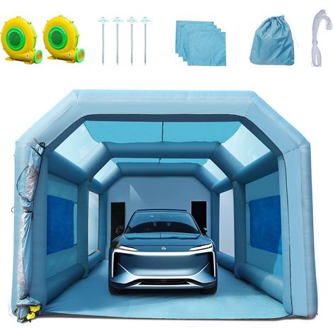 Tente de Peinture Gonflable pour Voiture 792x457x335 cm avec Système de Filtration et 2 Souffleurs (1/5)