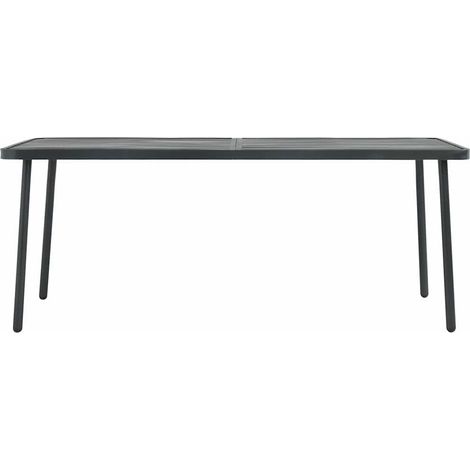 Maison Exclusive - Tavolo da Giardino Grigio Scuro 180x83x72 cm in Acciaio (1/5)