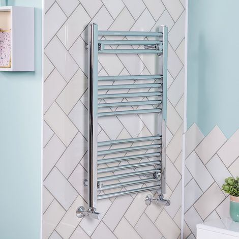 WarmeHaus Straight Chrome Heated Towel Rail 800x500mm (1/5)